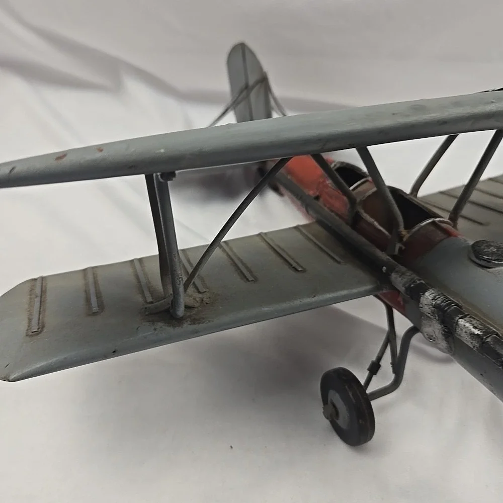 Biplane Gray And Red 12